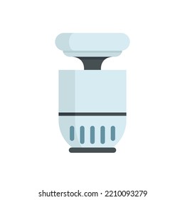 Icono de dispositivo ultravioleta de virus. Ilustración plana del icono del vector del dispositivo ultravioleta de virus aislado en fondo blanco