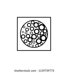 virus under the microscope icon. Element of disabled icon for mobile concept and web apps. Thin line virus under the microscope icon can be used for web and mobile