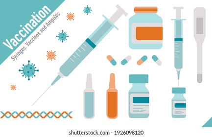 virus Vaccination, vaccine vector illustration