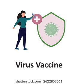 Ilustração Vetor de vacina de vírus que pode facilmente modificar ou editar, que pode facilmente modificar ou editar


