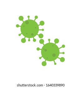 Virus vector bacteria illustration icon of a bacterial infection or illness in microbiology illustration of microbe organism emotions isolated on white background. flat style design vector 