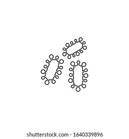 Virus vector bacteria illustration icon of a bacterial infection or illness in microbiology illustration of microbe organism emotions isolated on white background. flat style design vector 