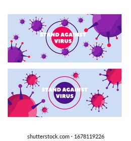 Virus vector banner, Virus illustration for banner, ncov Virus, covid-19, covid virus