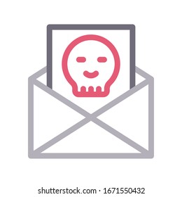 icono de línea de color de vector de virus 
