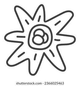 Virus vector concept thin line icon or symbol