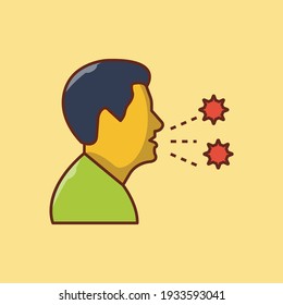icono de color plano vectorial de virus