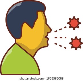 virus vector flat color icon