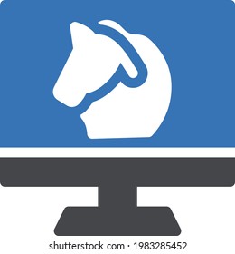 virus vector glyph color icon