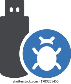 virus vector glyph color icon