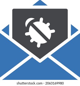 virus vector glyph colour icon