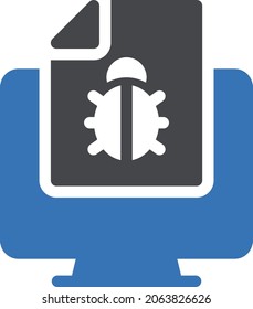 icono de color de glifo vector de virus