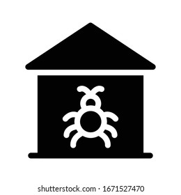 virus vector glyph flat icon 