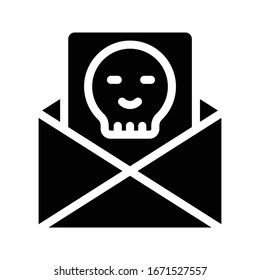 virus vector glyph flat icon 