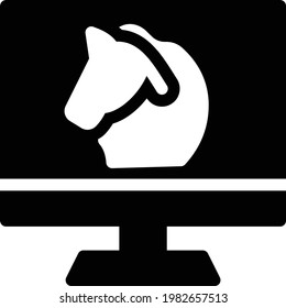 virus vector glyph flat icon