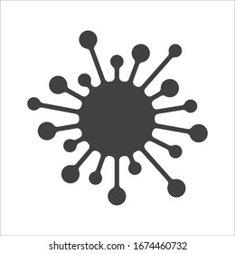 Virus vector icon. Bactery flat sign design. Microbe symbol pictogram.  Virus sign