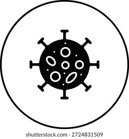 Icono de Vector de virus. Se puede utilizar para aplicaciones de impresión, móviles y de Web.