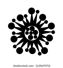ilustración de icono del vector de virus en un fondo blanco.