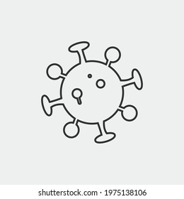 Virus vector icon illustration sign
