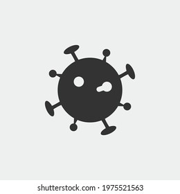 Virus vector icon illustration sign