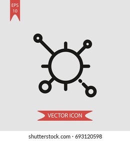 Virus vector icon, illustration symbol