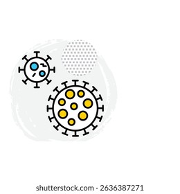 Virus Vector Icon Indicating Biohazard Warning Sign