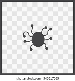 Virus vector icon. Isolated illustration. Business picture.