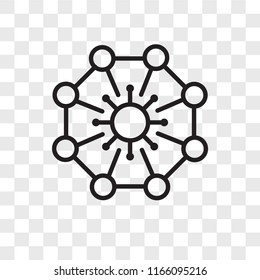 Virus vector icon isolated on transparent background, Virus logo concept