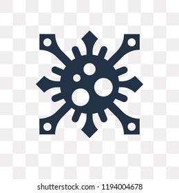 Virus vector icon isolated on transparent background, Virus transparency concept can be used web and mobile