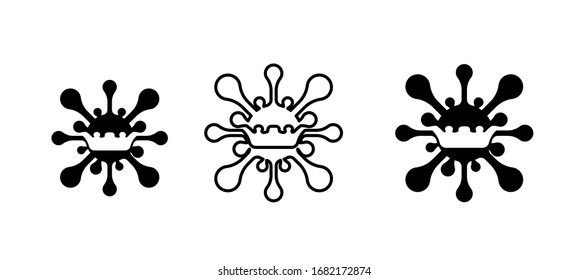 Virus-Vektorillustration-Symbol einzeln auf weißem Hintergrund