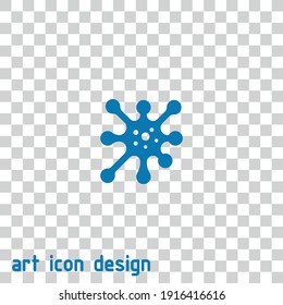 virus vector icon on an abstract background