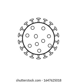 virus vector icon on white background