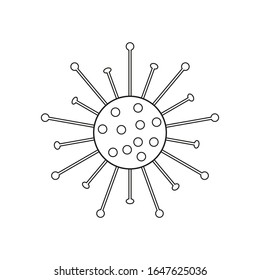 icono de vector de virus en fondo blanco