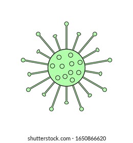 virus vector icon on white background