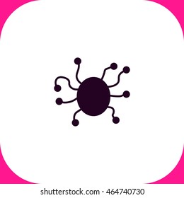 Virus vector icon on white background.