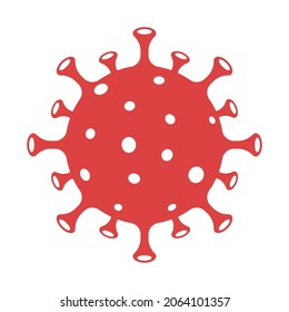 Virus vector icon. Red symbol