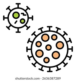 Virus Vector Icon Representing Viral Infection Symbol