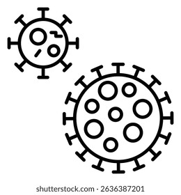 Virus Vector Icon Showing Microscopic Viral Particle