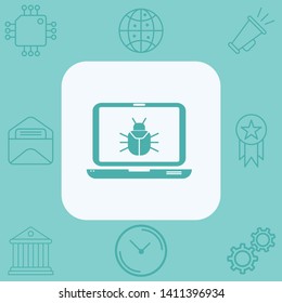 Virus vector icon sign symbol