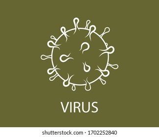 Symbol für die Vektorillustration von Viren. Symbolinfektion, Bakterien, medizinische Versorgung, Mikrobiologie, Krankheitserreger.