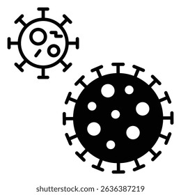 Virus Vector Icon Symbolizing Contagious Disease Agent