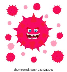 Virus vector illustration. Virus attacks.