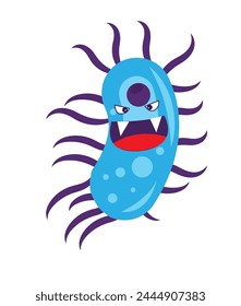 Virus vector illustration. Biological virus types. Icons