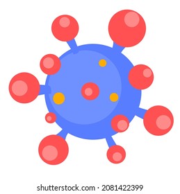 Virus-Vektorgrafik, Illustration, Covid und Wissenschaft 