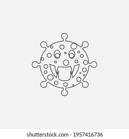 virus vector illustration design icon logo template