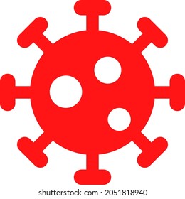Virus vector illustration. Flat illustration iconic design of virus, isolated on a white background.
