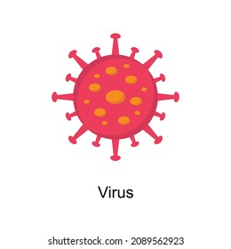 Virus Vector illustration in flat style. Pediatrics symbol in EPS file.