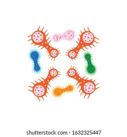 Virus vector illustration icon template design