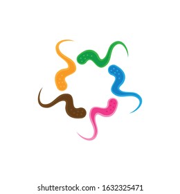 Virus vector illustration icon template design