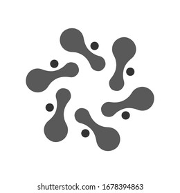 Vorlage für das Symbol für die Vektorillustration von Viren