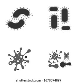 Vorlage für das Symbol für die Vektorillustration von Viren